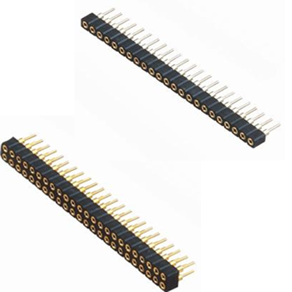 2.00mm圆孔排母 单/双排 180度